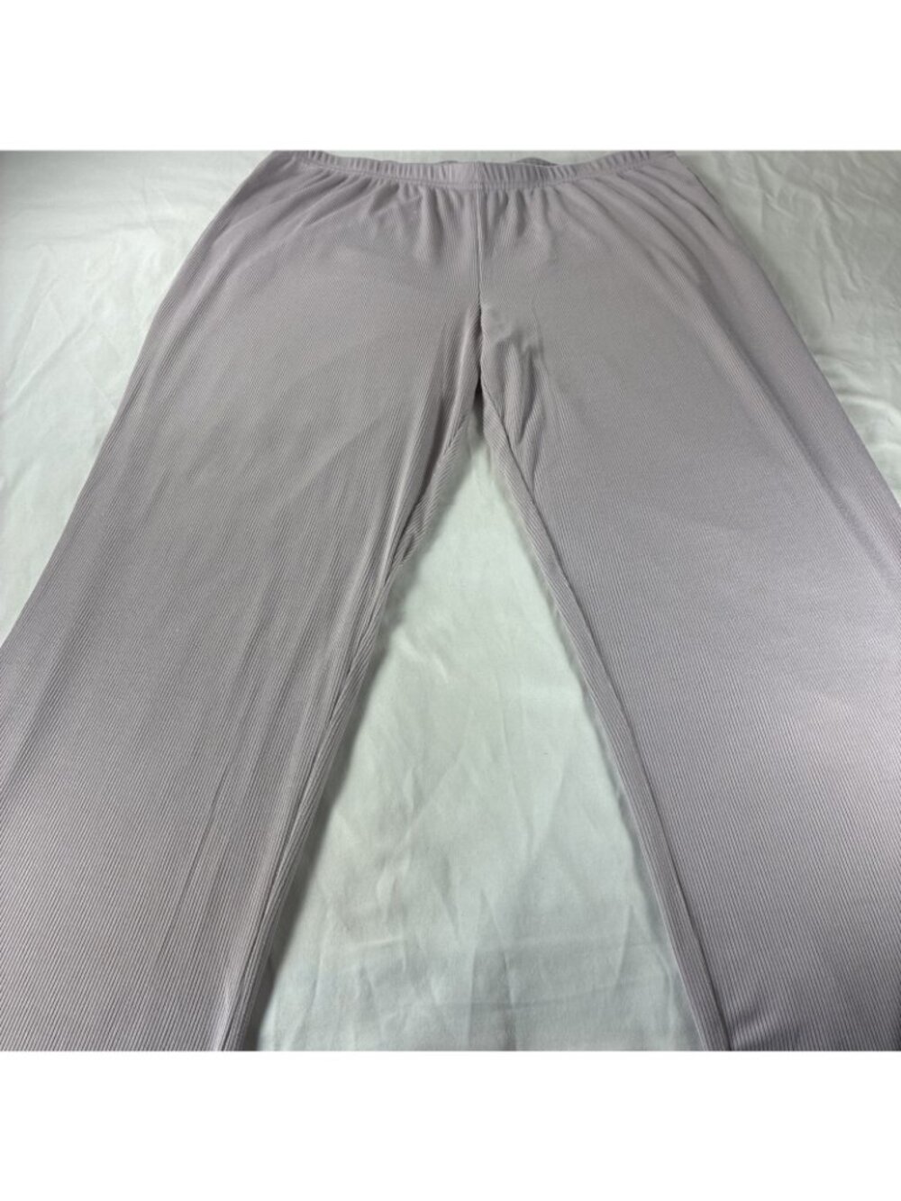 Nicole Miller Pajama Set Womens Medium Mauve Ribbed Knit Button Top Pants 2 Pc. - Picture 8 of 11